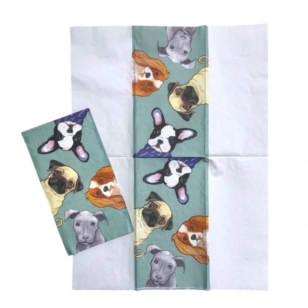Puppy Faces Guest Towel Dinner Paper Napkins, 16 ct